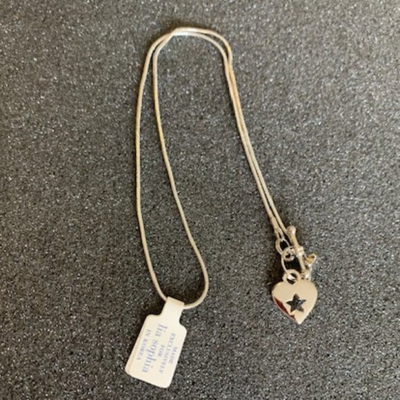 NWT Lia Sophia Silver Heart Necklace - Picture 4 of 6